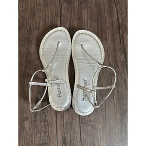 Bernardo Slip-On Hercu Sandal in Metallic Silver Womans 8